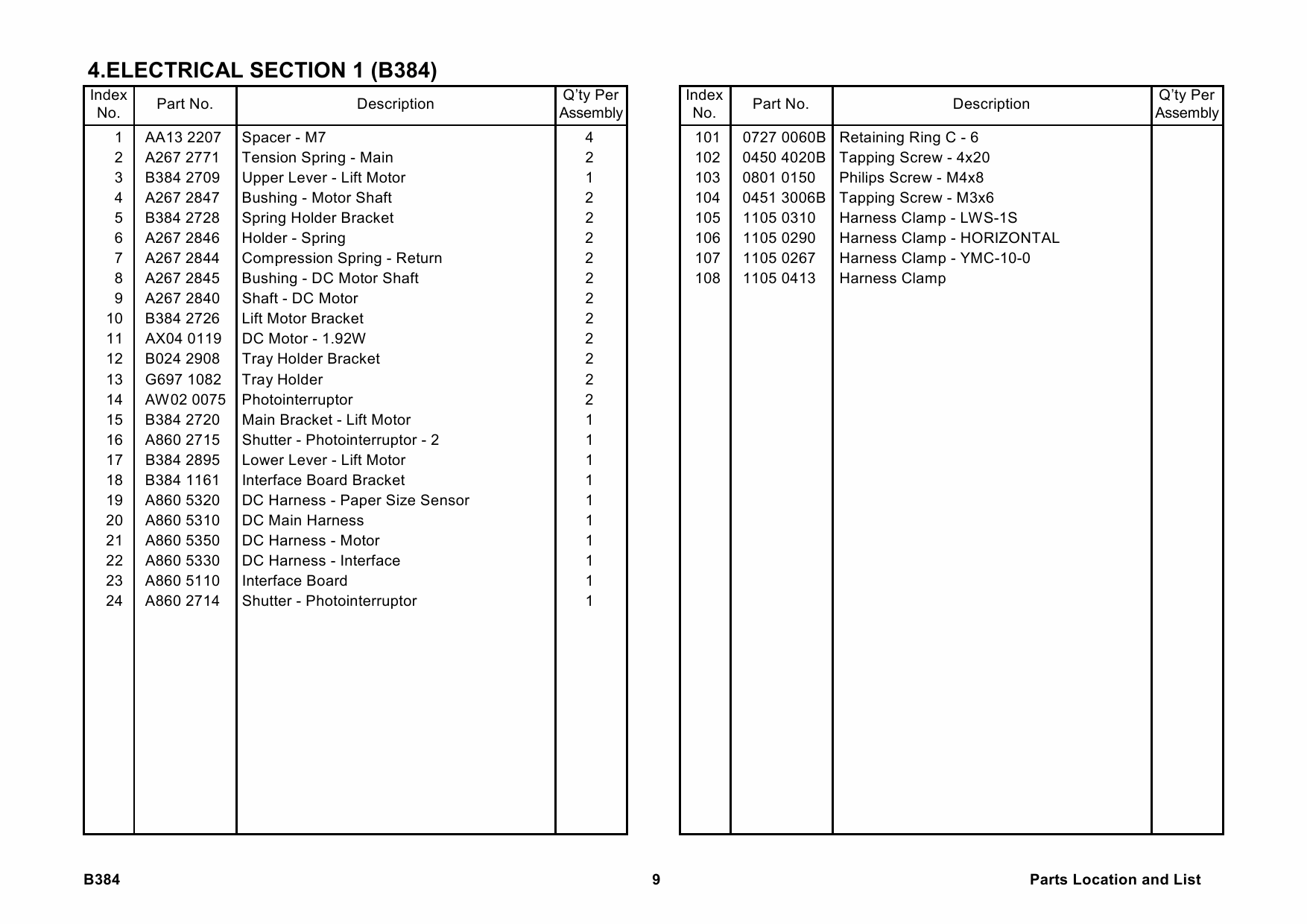 RICOH Options B384 PAPER-TRAY Parts Catalog PDF download-6